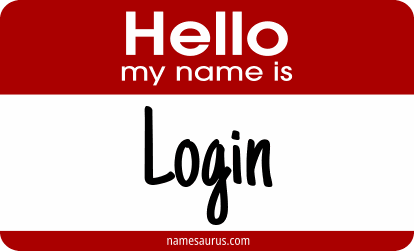 Hello my name is Login png download
