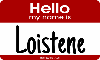 Hello my name is Loistene png download