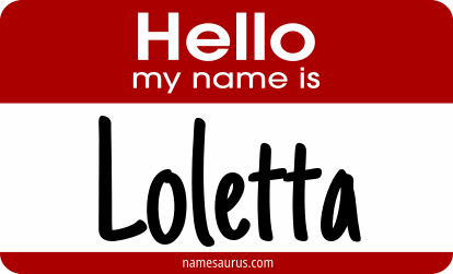 Hello my name is Loletta png download