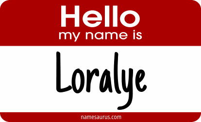 Hello my name is Loralye png download