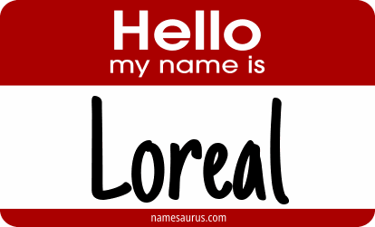 Hello my name is Loreal png download