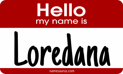 Hello my name is Loredana png download