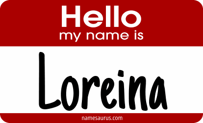 Hello my name is Loreina png download