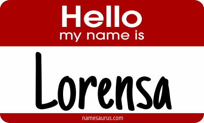 Hello my name is Lorensa png download