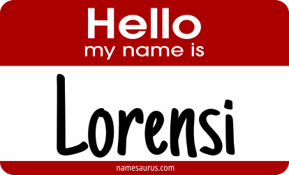 Hello my name is Lorensi png download