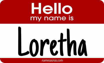 Hello my name is Loretha png download