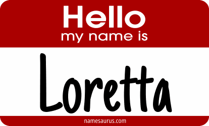 Hello my name is Loretta png download