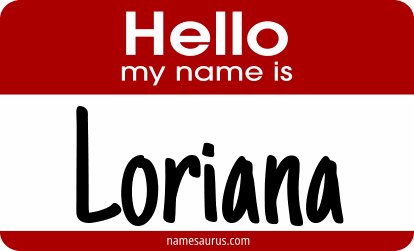 Hello my name is Loriana png download