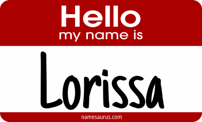 Hello my name is Lorissa png download