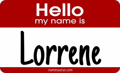 Hello my name is Lorrene png download