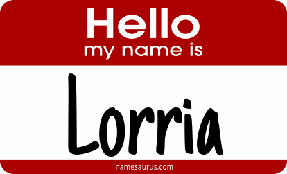 Hello my name is Lorria png download