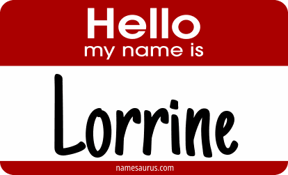 Hello my name is Lorrine png download