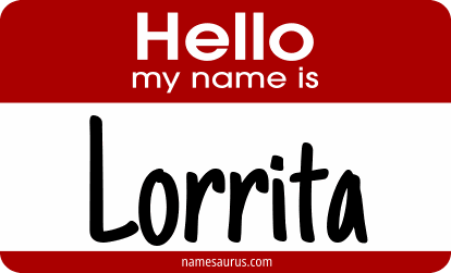 Hello my name is Lorrita png download