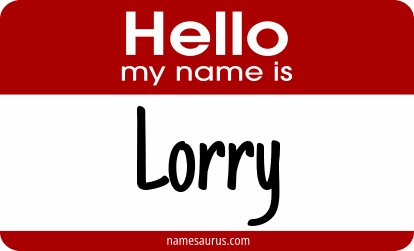 Hello my name is Lorry png download