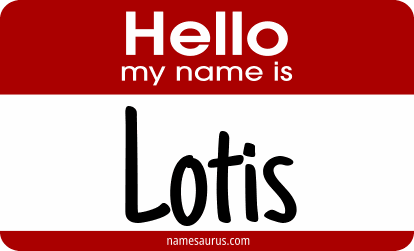 Hello my name is Lotis png download