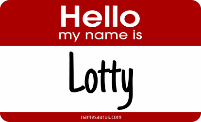 Hello my name is Lotty png download
