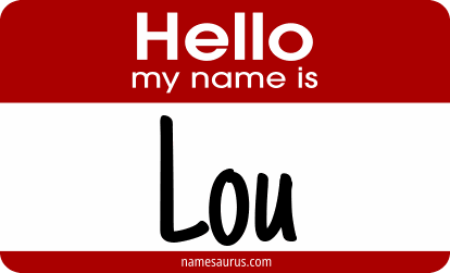Hello my name is Lou png download