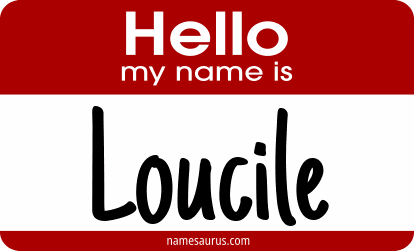 Hello my name is Loucile png download