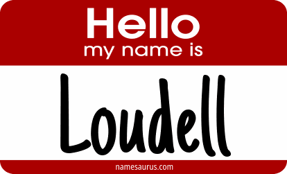 Hello my name is Loudell png download