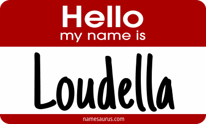 Hello my name is Loudella png download