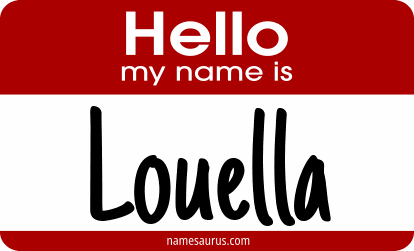 Hello my name is Louella png download