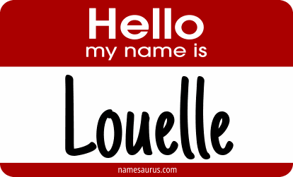 Hello my name is Louelle png download