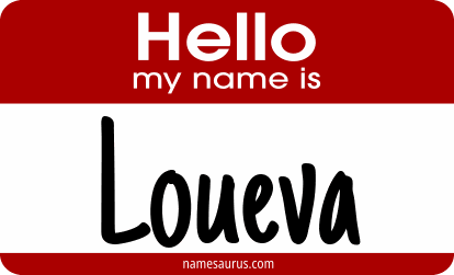 Hello my name is Loueva png download