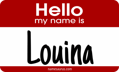 Hello my name is Louina png download
