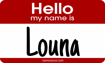 Hello my name is Louna png download