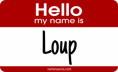 Hello my name is Loup png download