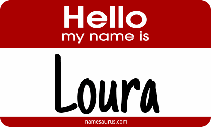 Hello my name is Loura png download
