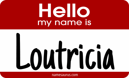 Hello my name is Loutricia png download