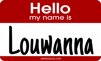 Hello my name is Louwanna png download