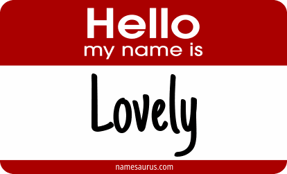 Hello my name is Lovely png download