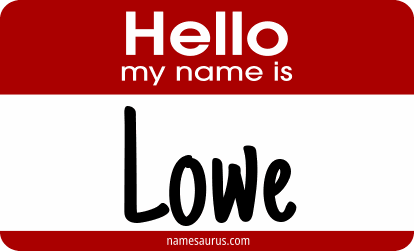 Hello my name is Lowe png download