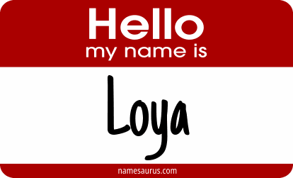 Hello my name is Loya png download