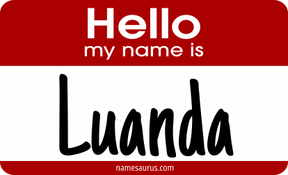 Hello my name is Luanda png download