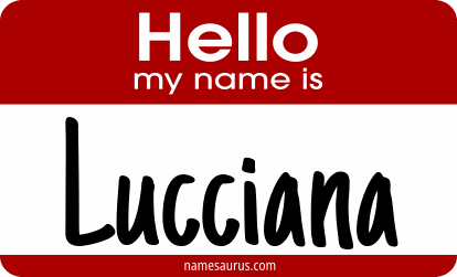 Hello my name is Lucciana png download