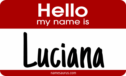 Hello my name is Luciana png download