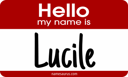 Hello my name is Lucile png download