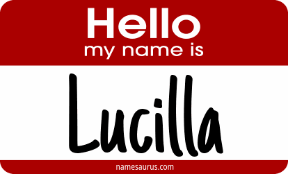 Hello my name is Lucilla png download