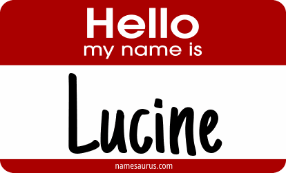 Hello my name is Lucine png download