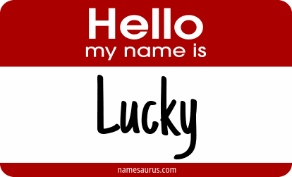 Hello my name is Lucky png download