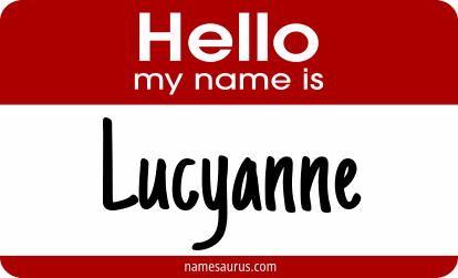 Hello my name is Lucyanne png download