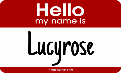 Hello my name is Lucyrose png download