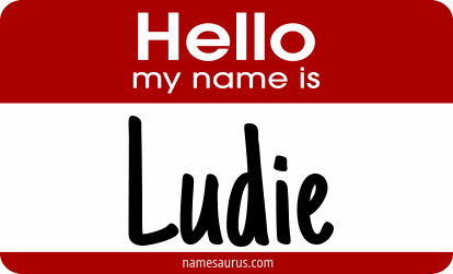 Hello my name is Ludie png download