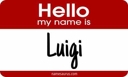 Hello my name is Luigi png download