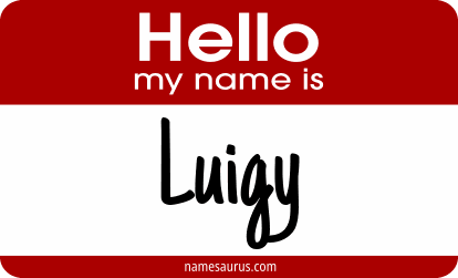 Hello my name is Luigy png download