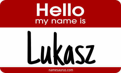 Hello my name is Lukasz png download