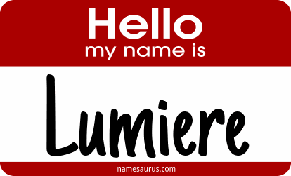 Hello my name is Lumiere png download